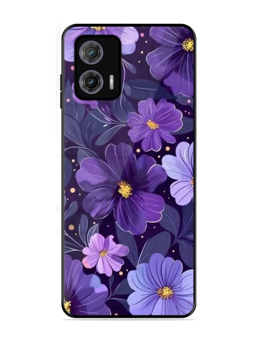 Purple Paradise Glossy Soft Edge Case for Motorola Moto G73 (5G) Chachhi