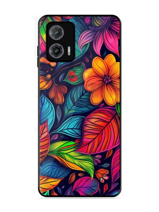 Rainbow Of Blooms Glossy Soft Edge Case for Motorola Moto G73 (5G) Chachhi