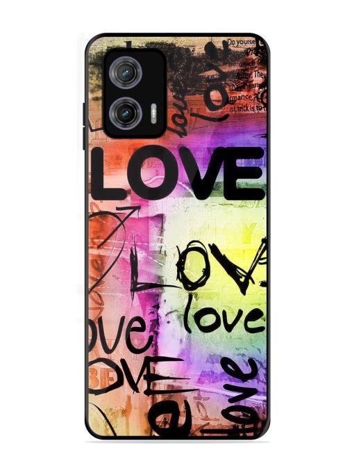 Love Graffiti Glossy Soft Edge Case for Motorola Moto G73 (5G) Chachhi