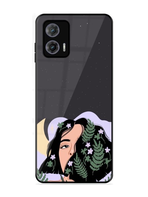 Lunar Lullaby Glossy Soft Edge Case for Motorola Moto G73 (5G) Chachhi