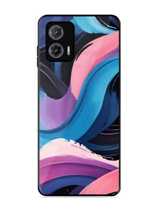 Whimsical Waves Glossy Soft Edge Case for Motorola Moto G73 (5G) Chachhi