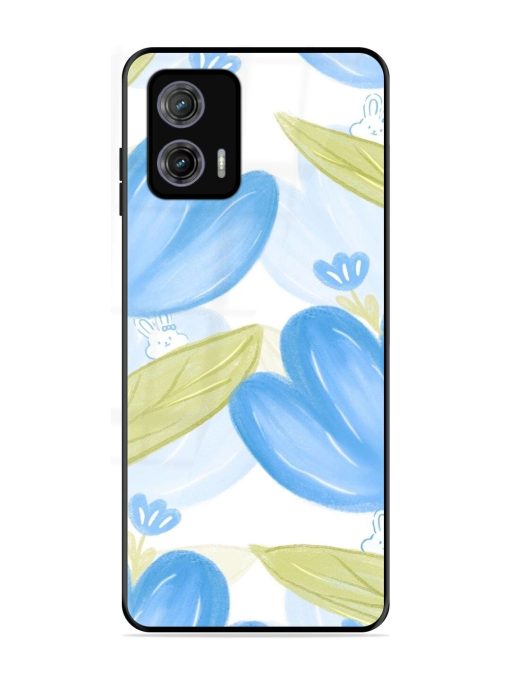 Bunny'S Blue Garden Glossy Soft Edge Case for Motorola Moto G73 (5G) Chachhi