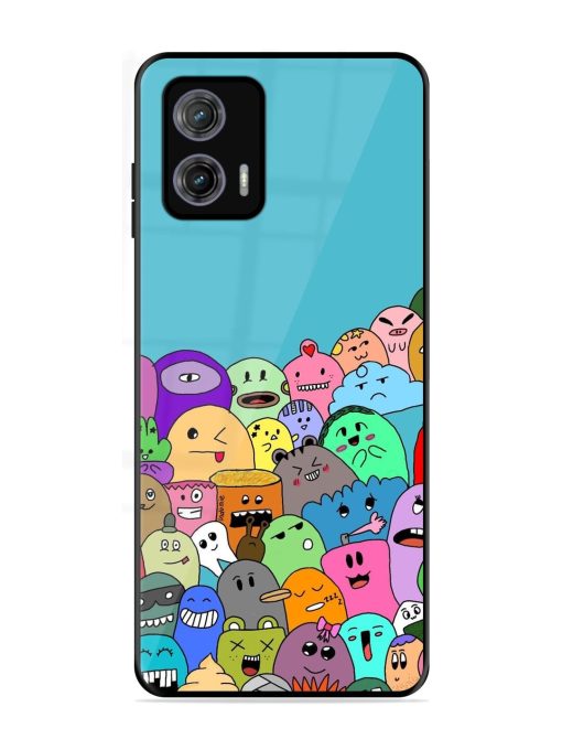 Monster Mash Glossy Soft Edge Case for Motorola Moto G73 (5G) Chachhi