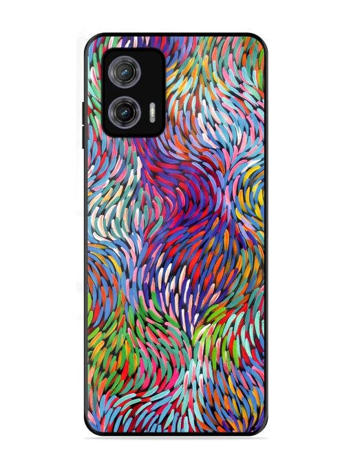 Vibrant Waves Glossy Soft Edge Case for Motorola Moto G73 (5G) Chachhi