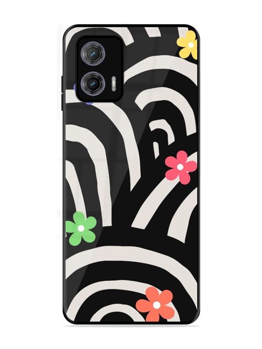 Rainbow Arcs Glossy Soft Edge Case for Motorola Moto G73 (5G) Chachhi