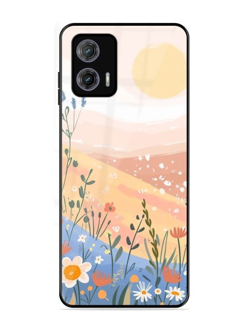 Golden Hour Blooms Glossy Soft Edge Case for Motorola Moto G73 (5G) Chachhi