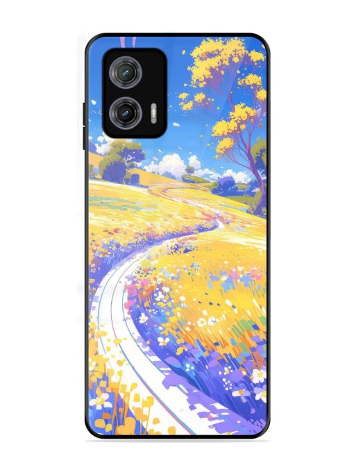 Vibrant Spring Meadow Glossy Soft Edge Case for Motorola Moto G73 (5G) Chachhi