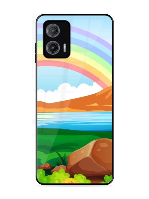 Rainbow Over The Lake Glossy Soft Edge Case for Motorola Moto G73 (5G)