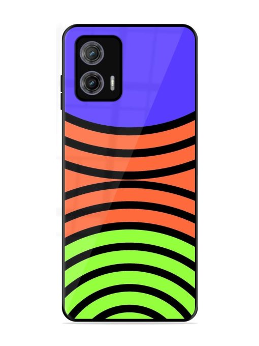 Psychedelic Stripe Symphony Glossy Soft Edge Case for Motorola Moto G73 (5G) Chachhi