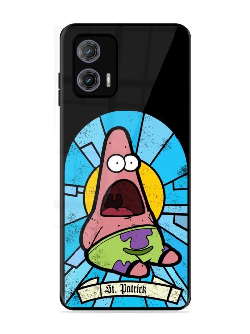 St. Patrick'S Day Stained Glass Patrick Star Glossy Soft Edge Case for Motorola Moto G73 (5G) Chachhi