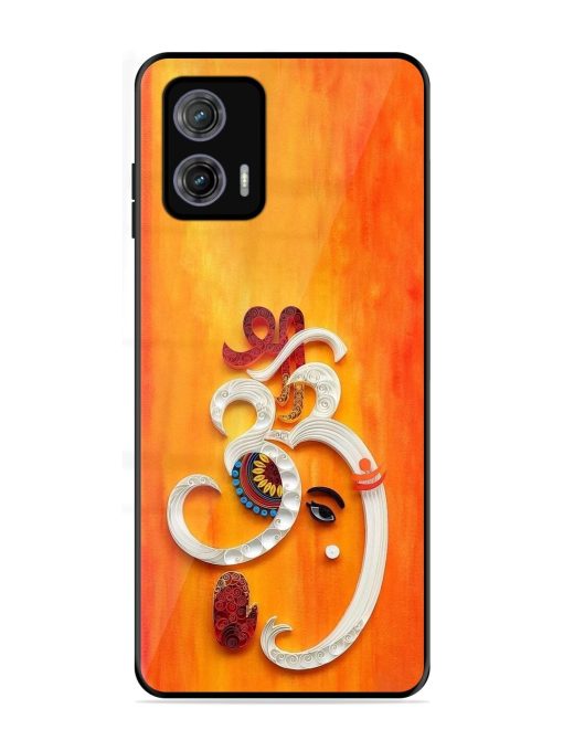 Ganesha In Quilling Art Glossy Soft Edge Case for Motorola Moto G73 (5G) Chachhi