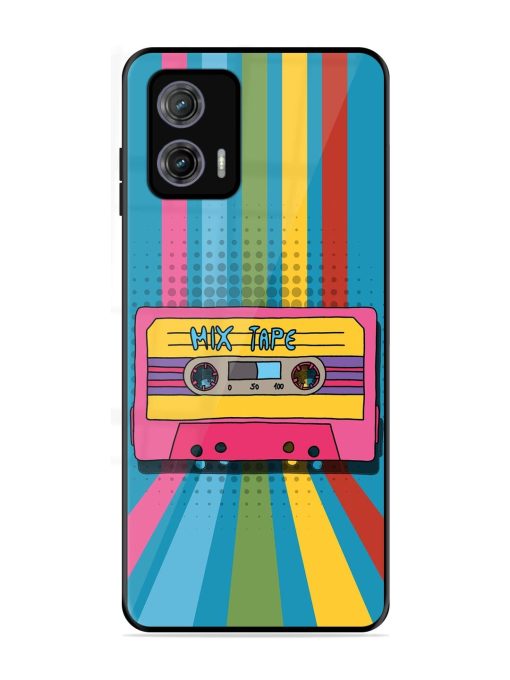 Retro Cassette Tapes Glossy Soft Edge Case for Motorola Moto G73 (5G) Chachhi