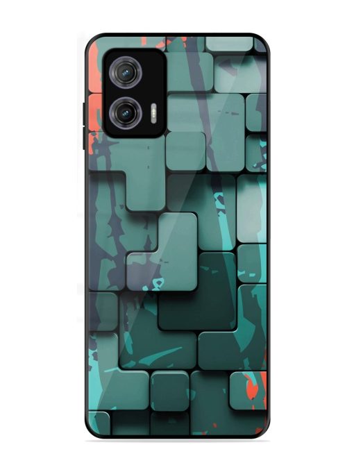 Abstract Geometric Mosaic Glossy Soft Edge Case for Motorola Moto G73 (5G) Chachhi