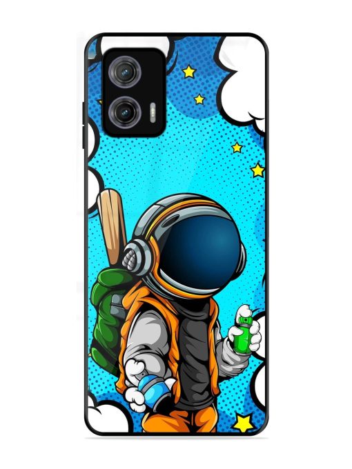 Space Graffiti Artist Glossy Soft Edge Case for Motorola Moto G73 (5G) Chachhi