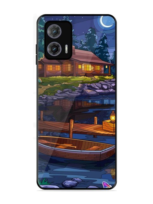 Moonlit Serenity Glossy Soft Edge Case for Motorola Moto G73 (5G) Chachhi