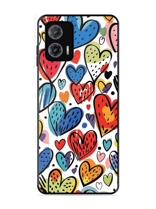 Heartfelt Harmony Glossy Soft Edge Case for Motorola Moto G73 (5G) Chachhi