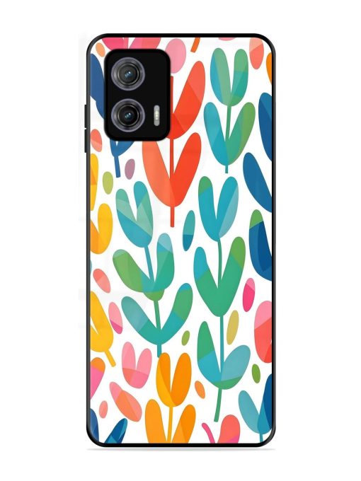 Rainbow Of Blooms Glossy Soft Edge Case for Motorola Moto G73 (5G) Chachhi