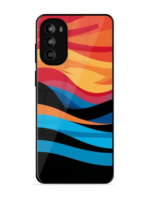 Blazing Currents Glossy Soft Edge Case for Motorola Moto G82 (5G) Chachhi