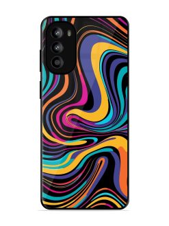 Psychedelic Swirl Glossy Soft Edge Case for Motorola Moto G82 (5G)
