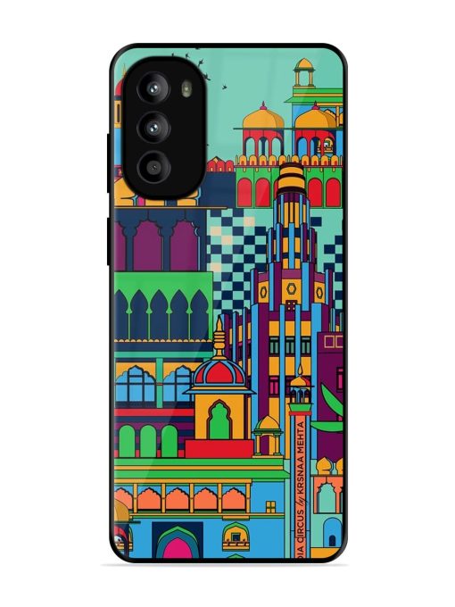 Indian Tapestry Glossy Soft Edge Case for Motorola Moto G82 (5G)