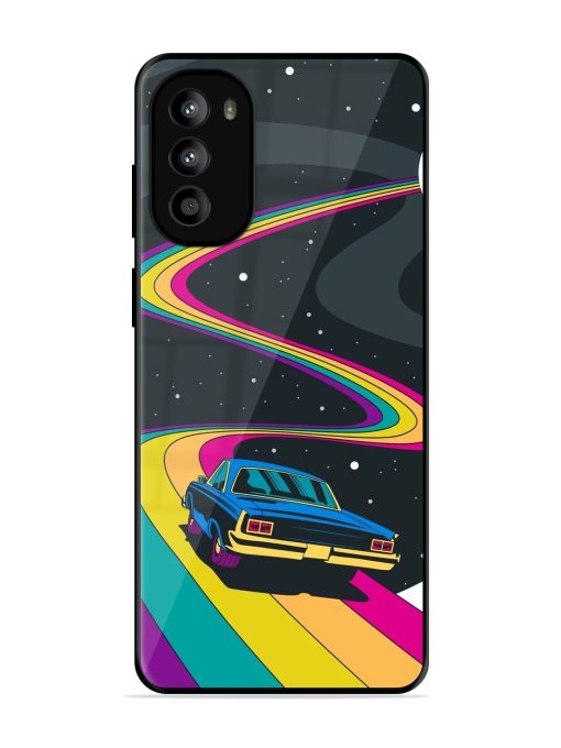 Rainbow Road Glossy Soft Edge Case for Motorola Moto G82 (5G)