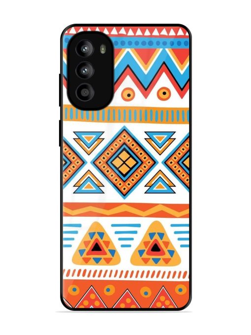 Vibrant Tribal Pattern Glossy Soft Edge Case for Motorola Moto G82 (5G) Chachhi