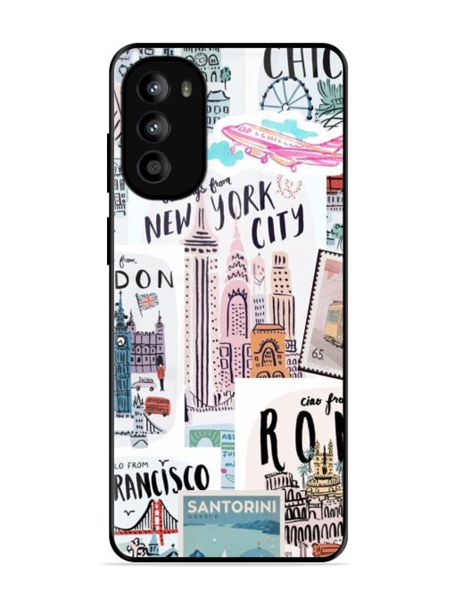Travelogue Glossy Soft Edge Case for Motorola Moto G82 (5G)