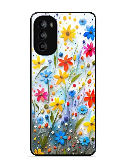 Vibrant Floral Glossy Soft Edge Case for Motorola Moto G82 (5G)