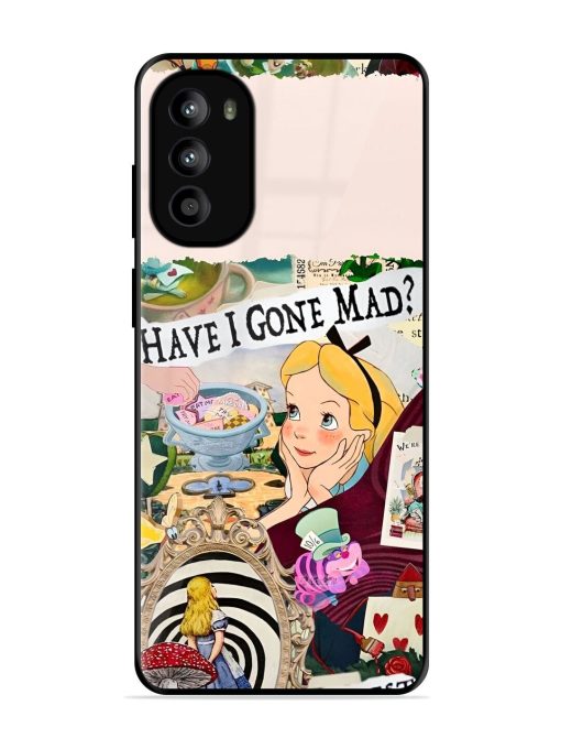 Mad Hatter'S Collage Glossy Soft Edge Case for Motorola Moto G82 (5G)