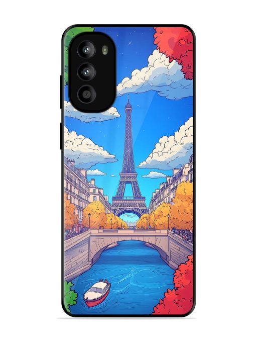 Parisian Panorama Glossy Soft Edge Case for Motorola Moto G82 (5G) Chachhi