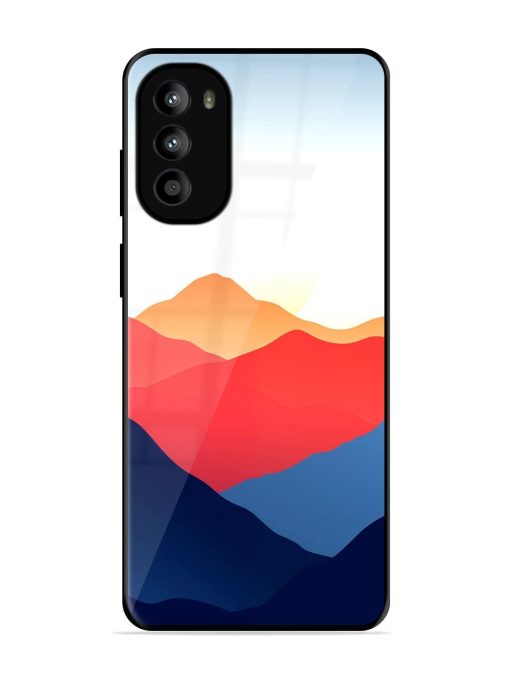 Sunset Peaks Glossy Soft Edge Case for Motorola Moto G82 (5G) Chachhi