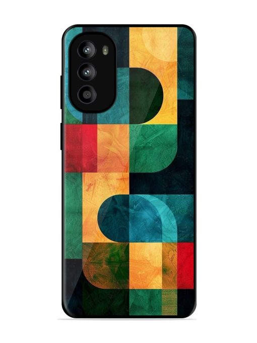 Geometric Harmony Glossy Soft Edge Case for Motorola Moto G82 (5G) Chachhi