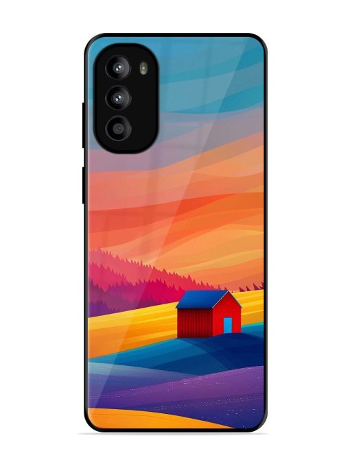 Sunset Solitude Glossy Soft Edge Case for Motorola Moto G82 (5G)