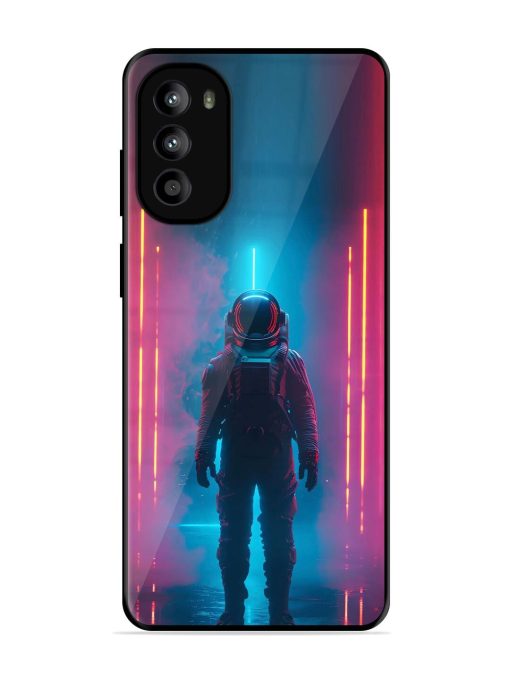 Neon Astronaut Glossy Soft Edge Case for Motorola Moto G82 (5G)