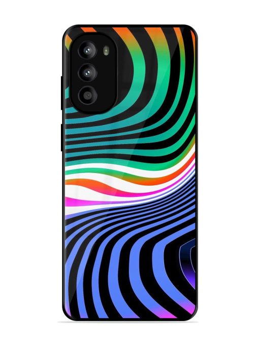 Psychedelic Waves Glossy Soft Edge Case for Motorola Moto G82 (5G)