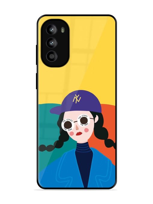 Starry-Eyed Girl Glossy Soft Edge Case for Motorola Moto G82 (5G)