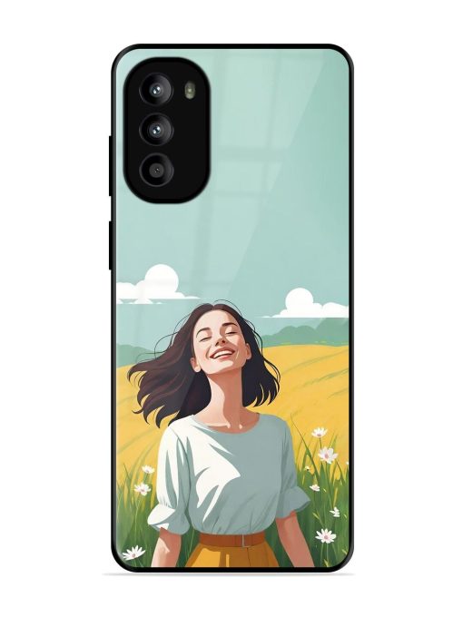 Girl Graffiti Glossy Soft Edge Case for Motorola Moto G82 (5G) Chachhi