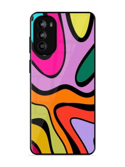 Groovy Swirls Glossy Soft Edge Case for Motorola Moto G82 (5G)