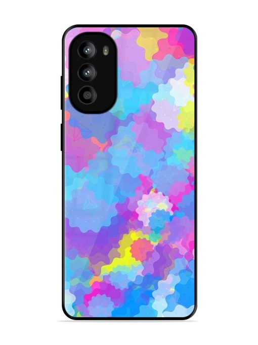 Psychedelic Cloud Burst Glossy Soft Edge Case for Motorola Moto G82 (5G)