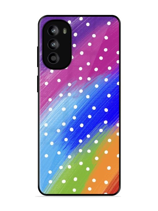 Rainbow Polka Dot Dream Glossy Soft Edge Case for Motorola Moto G82 (5G)
