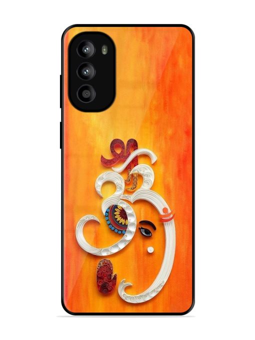 Ganesha In Quilling Art Glossy Soft Edge Case for Motorola Moto G82 (5G) Chachhi