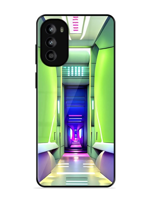 Neon Corridor Glossy Soft Edge Case for Motorola Moto G82 (5G)