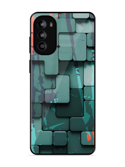 Abstract Geometric Mosaic Glossy Soft Edge Case for Motorola Moto G82 (5G) Chachhi