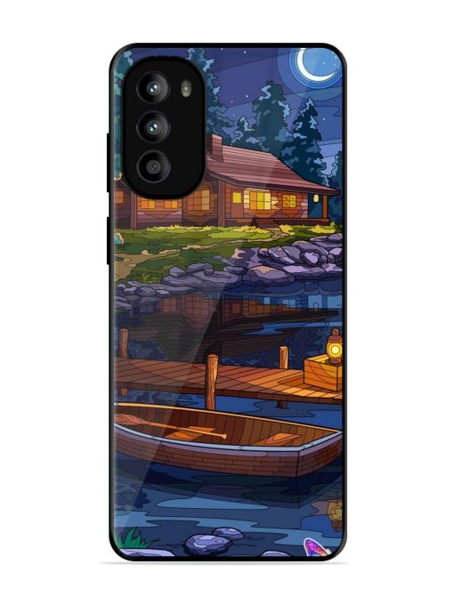 Moonlit Serenity Glossy Soft Edge Case for Motorola Moto G82 (5G)