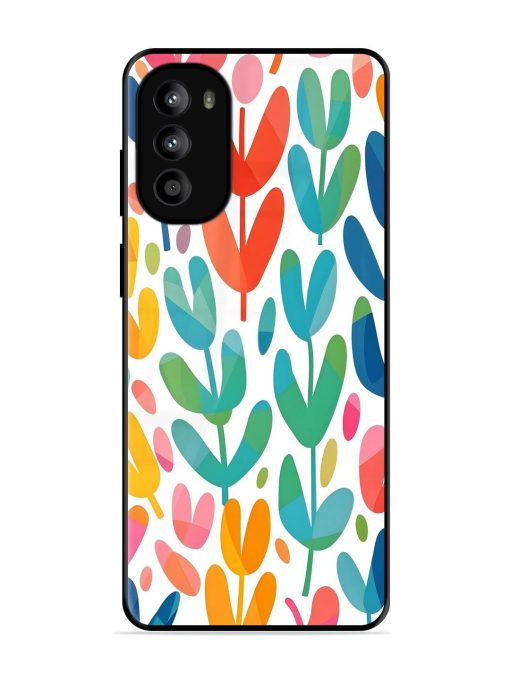 Rainbow Of Blooms Glossy Soft Edge Case for Motorola Moto G82 (5G)
