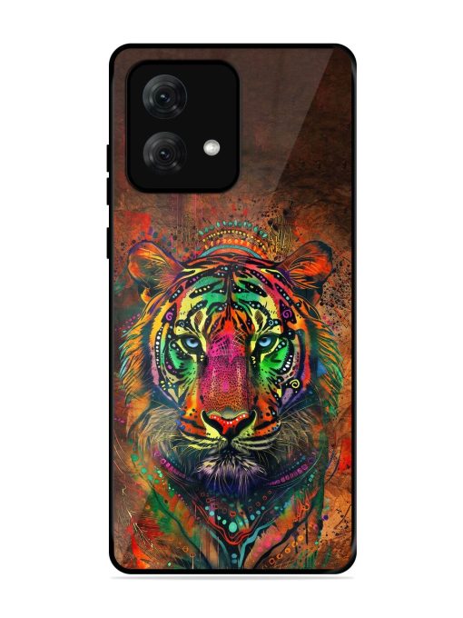 Cosmic Tiger Glossy Soft Edge Case for Motorola Moto G84 (5G) Chachhi