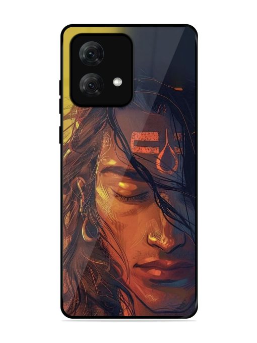 Tranquil Shiva Glossy Soft Edge Case for Motorola Moto G84 (5G) Chachhi