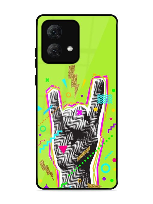 Neon Rock Glossy Soft Edge Case for Motorola Moto G84 (5G) Chachhi