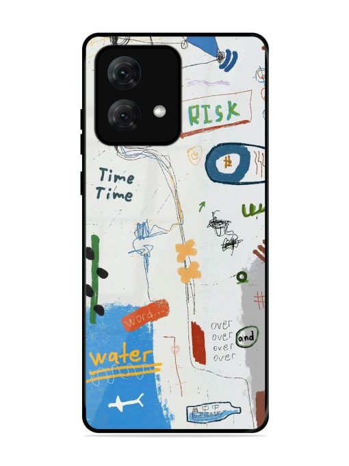 Mind Map Madness Glossy Soft Edge Case for Motorola Moto G84 (5G) Chachhi