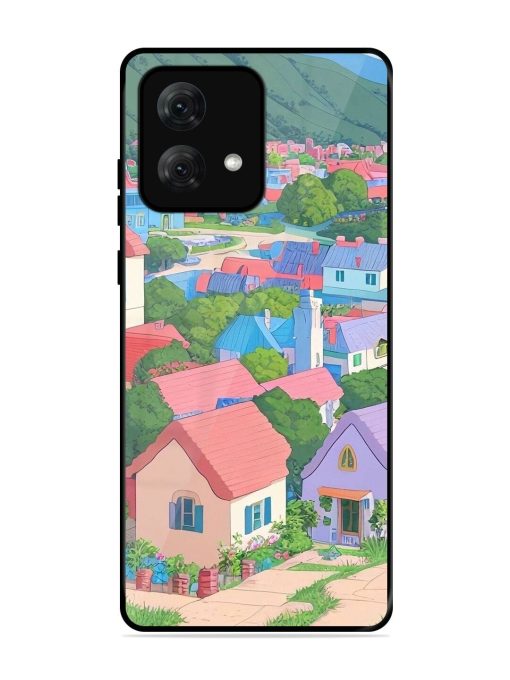 Pastel Paradise Glossy Soft Edge Case for Motorola Moto G84 (5G) Chachhi